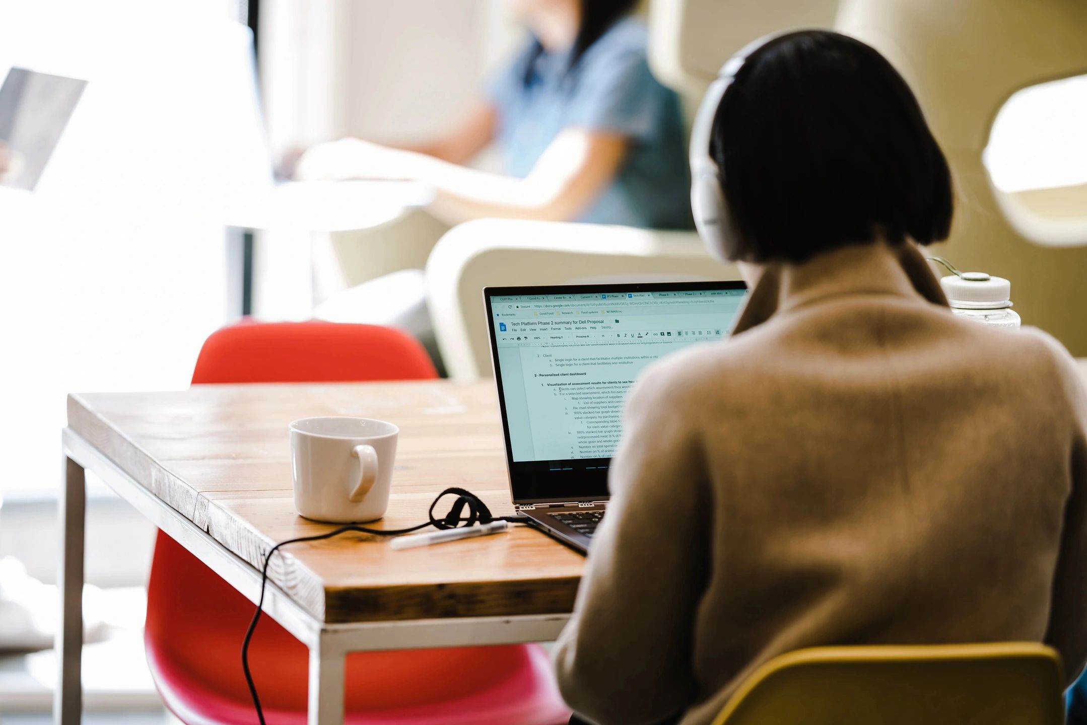 woman working in office